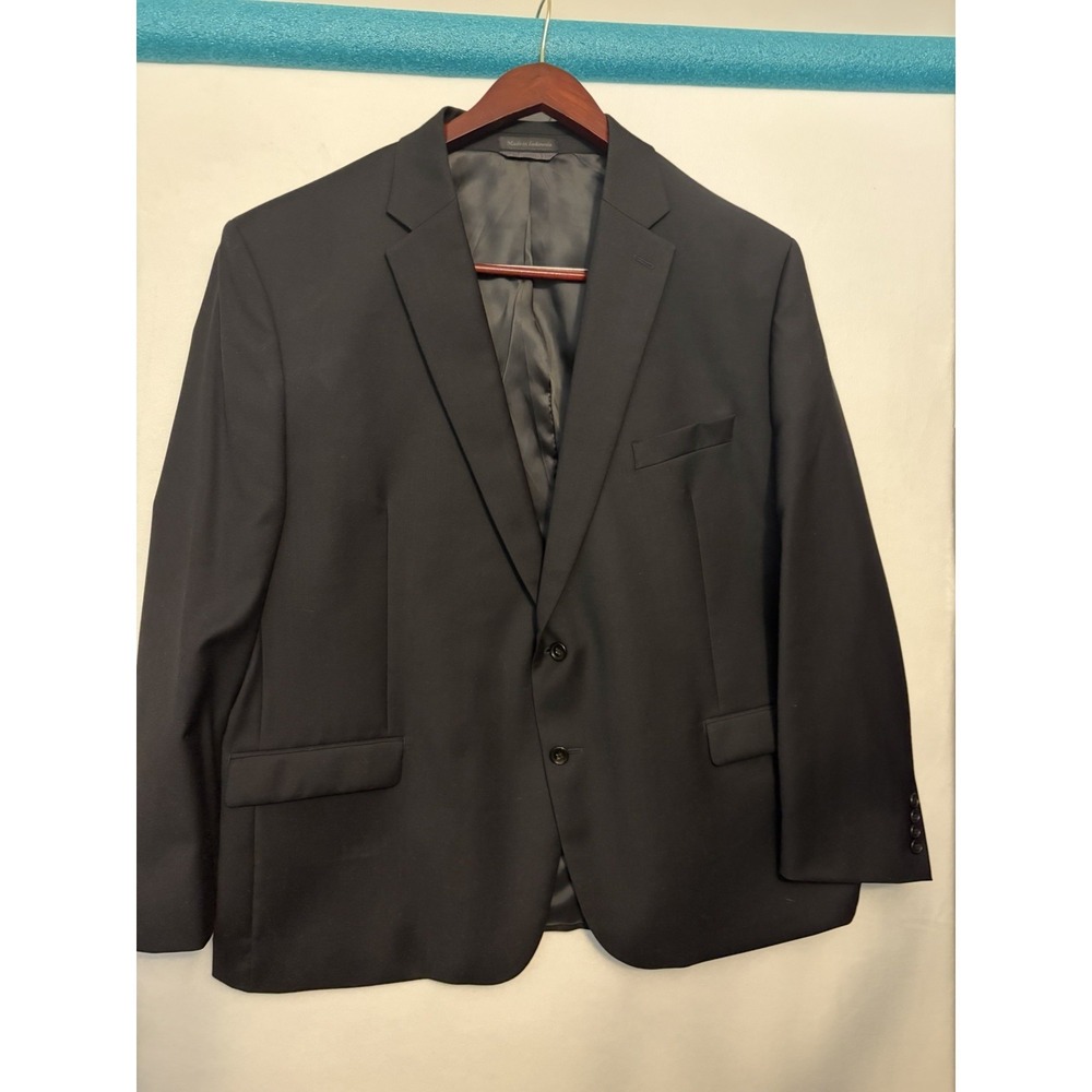 Lauren Ralph Lauren Men's 50R Black 100% Wool 2-Button Suit Jacket Blazer/Bag - Picture 16 of 16